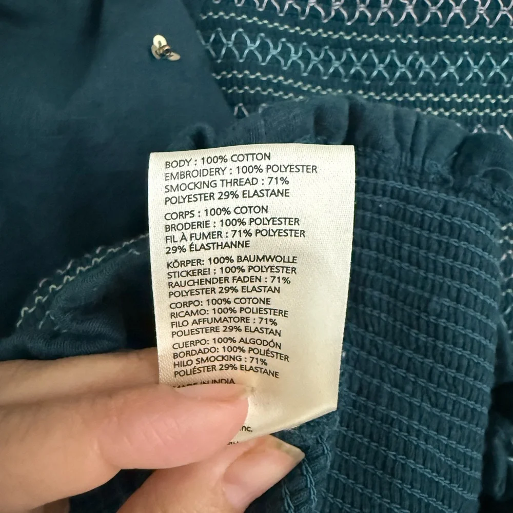 Anthropologie Smocked Blouse - Picture 9 of 9